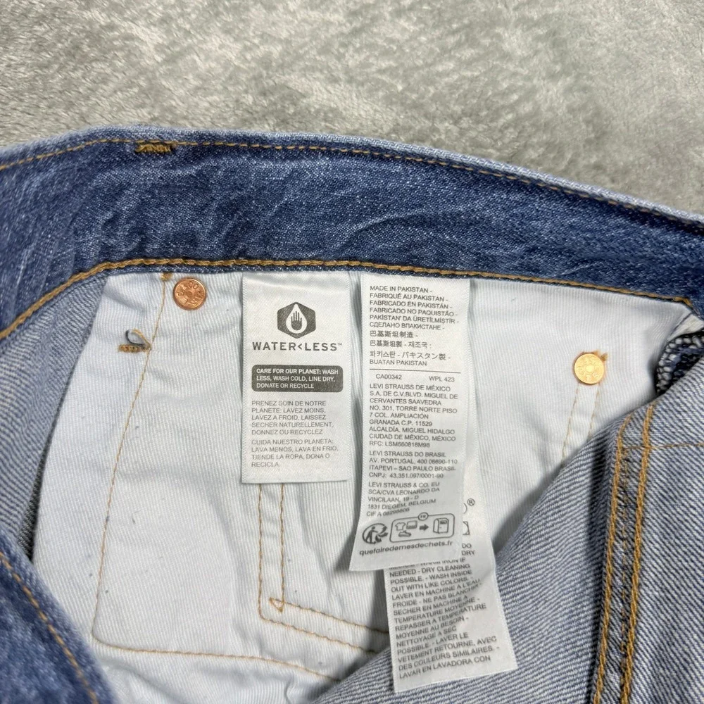 Levis Mens 38x32 568 Stay Loose Jeans Blue Denim Premium Lightweight
